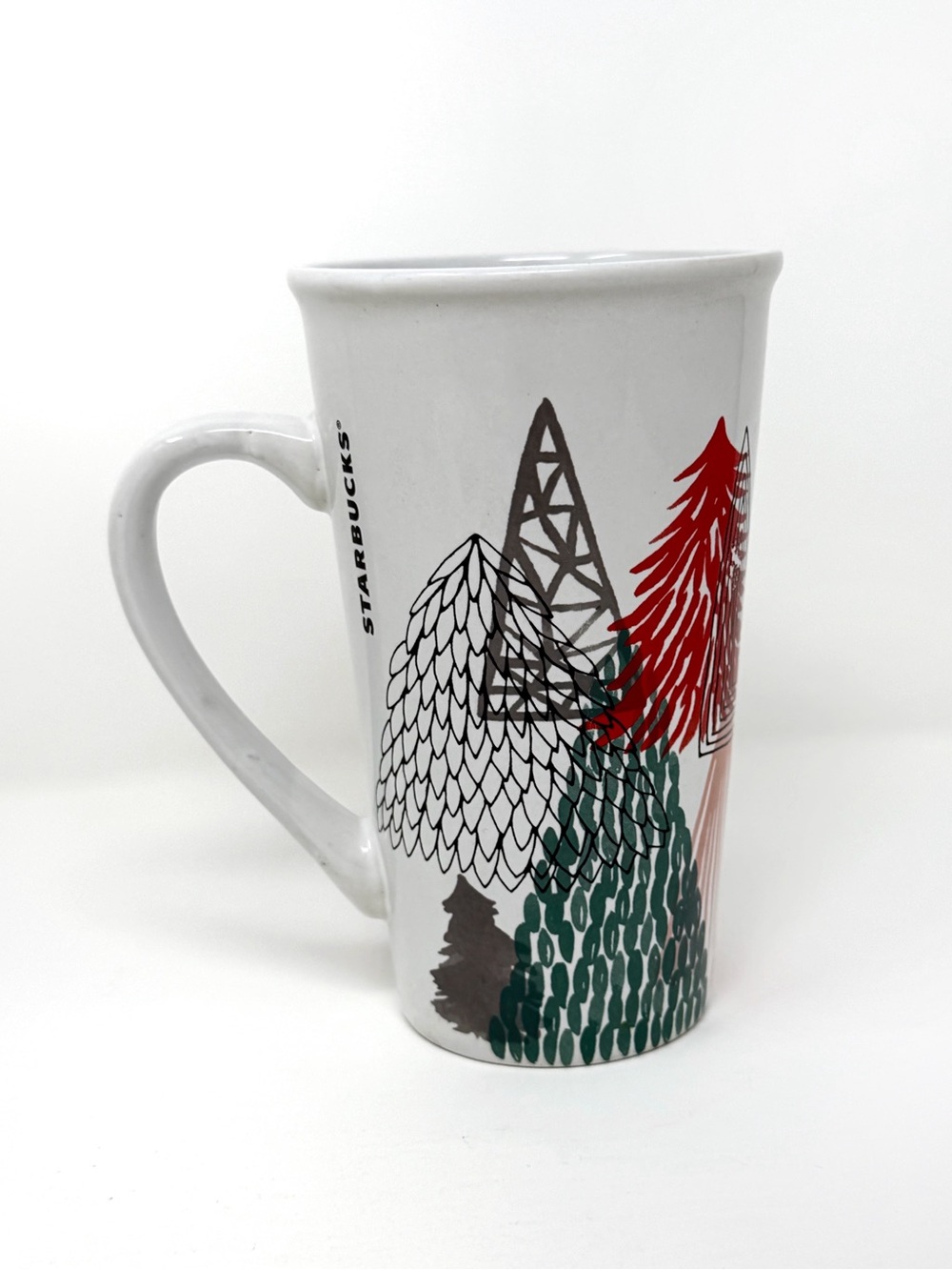 Starbucks Holiday Tree Mug 14oz Ceramic Coffee Cup Christmas Tall Latte Mug